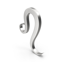 Leo Astrology Symbol Silver PNG & PSD Images