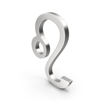 Leo Astrology Symbol Silver PNG & PSD Images