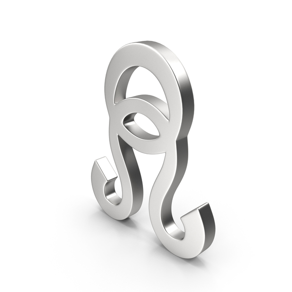 Leo Astrology Symbol Silver PNG & PSD Images