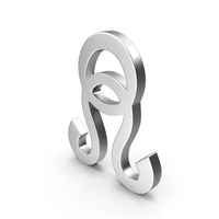 Leo Astrology Symbol Silver PNG & PSD Images