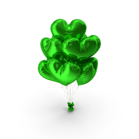 Heart Balloons Set Green PNG & PSD Images