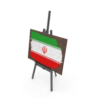 Iran Country Flag Paint On Wooden Board PNG & PSD Images