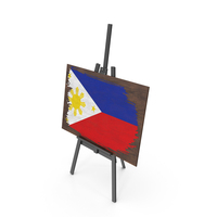 Philippines Country Flag Paint On Wooden Board PNG & PSD Images