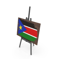 South Sudan Country Flag Paint On Wooden Board PNG & PSD Images