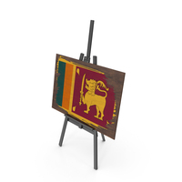 Sri Lanka Country Flag Paint On Wooden Board PNG & PSD Images