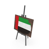 United Arab Emirates Country Flag Paint On Wooden Board PNG & PSD Images
