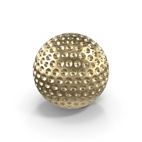 Gold golf ball.  Golf ball isolated on white background. PNG & PSD Images