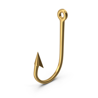 Gold Fish Hook PNG & PSD Images