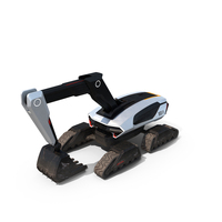 Excavator Futuristic Concept Old PNG & PSD Images