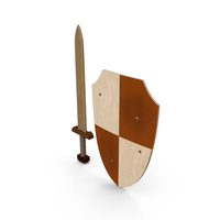 Toy Wooden Sword and Shield PNG & PSD Images