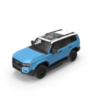 Toyota Land Cruiser 2024 Blue Color PNG & PSD Images