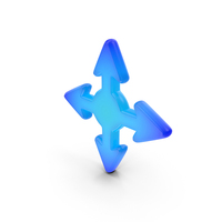 Arrows Showing Four Directions Symbol PNG & PSD Images