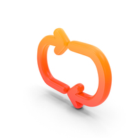 Connect Turn Left and Right Arrow Symbol Glowing PNG & PSD Images