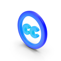 Creative Commons Symbol Glowing PNG & PSD Images