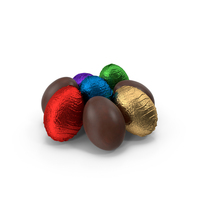 Chocolate Easter Eggs Foil Wrapped PNG & PSD Images