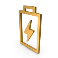 Gold Battery Charging Icon PNG & PSD Images