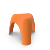 Orange Small Plastic Stool PNG & PSD Images