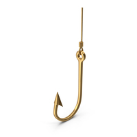 Gold Fish Hook PNG & PSD Images