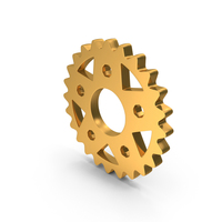 Gold Cycle Gear Icon PNG & PSD Images