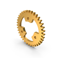 Gold Cycle Gear Icon PNG & PSD Images