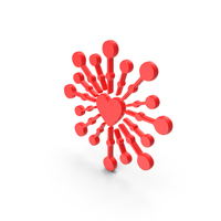 Decorative Heart Design Coloured Icon PNG & PSD Images
