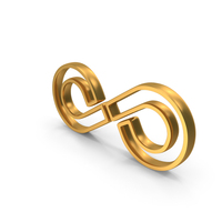 Gold Infinity Outline Icon PNG & PSD Images