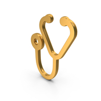 Gold Doctor Stethoscope Icon PNG & PSD Images