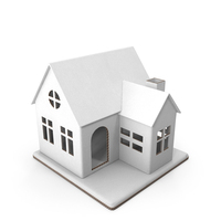 White Cardboard House PNG & PSD Images