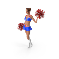 Pompom Dancing European Female PNG & PSD Images