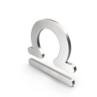 Silver Libra Astrology Symbol PNG & PSD Images