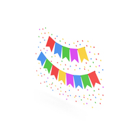Colored Party Banner PNG & PSD Images