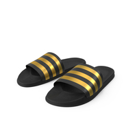Flip Flops Black Gold PNG & PSD Images