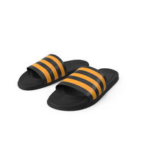 Flip Flops Black Yellow PNG & PSD Images