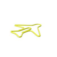 Plane Shaped Paper Clip Yellow PNG & PSD Images