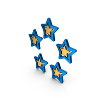 Circular Five Star Rating Symbol PNG & PSD Images