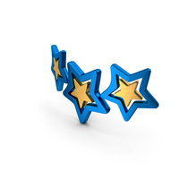 Circular Three Star Rating Symbol PNG & PSD Images