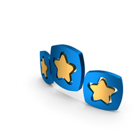 Three Star Customer Rating Square Symbol PNG & PSD Images