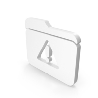 Folder Alert Icon White PNG & PSD Images