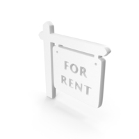 For Rent Board Icon White PNG & PSD Images