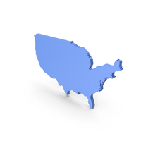 USA Map Blue PNG & PSD Images