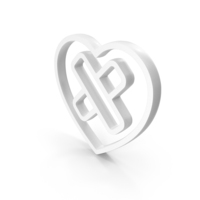 Heart Bandage Icon White PNG & PSD Images