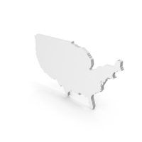 USA Map White PNG & PSD Images