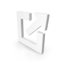 White Link External Icon PNG & PSD Images