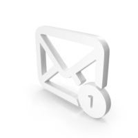 White Mail Notification Icon PNG & PSD Images