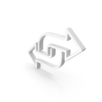 White Transfer Direction Arrow Icon PNG & PSD Images