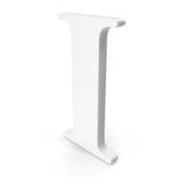 Roman Number 1 Icon White PNG & PSD Images