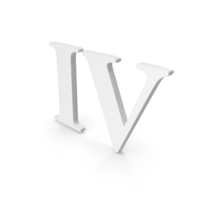 Roman Number 4 Icon White PNG & PSD Images
