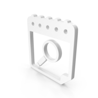 Search Event Calendar Icon White PNG & PSD Images