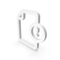 White Warning File Icon PNG & PSD Images