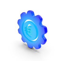 Gear With Euro Symbol PNG & PSD Images